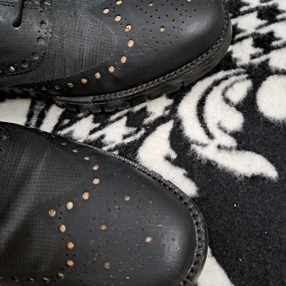 Cole Haan Zerogrand No Stitch Wingtip Oxford - C12973 Black Men's Size 10M